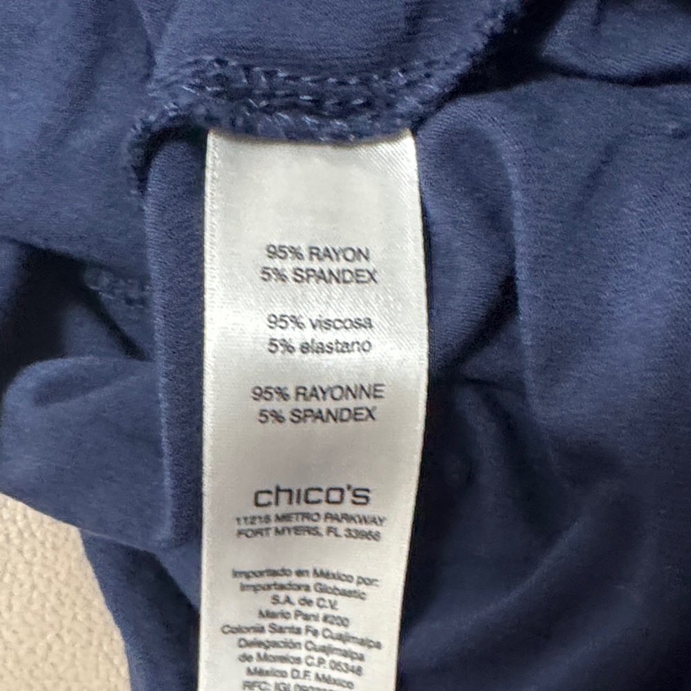 Chico's Deep Blue Tee Shirt Maxi Dress - Picture 8 of 8